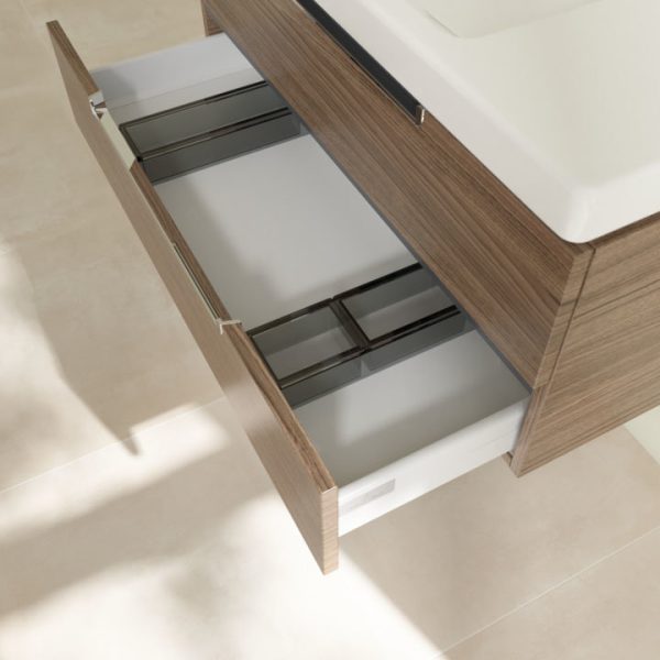 Villeroy and Boch Subway 2.0 Arizona Oak 1000mm Wall Hung 2 Drawer Vanity Unit - Image 2