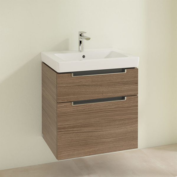 Villeroy and Boch Subway 2.0 Arizona Oak 600mm Wall Hung 2 Drawer Vanity Unit - Image 3