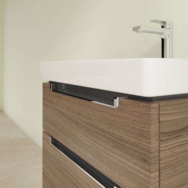 Villeroy and Boch Subway 2.0 Arizona Oak 600mm Wall Hung 2 Drawer Vanity Unit - Image 4