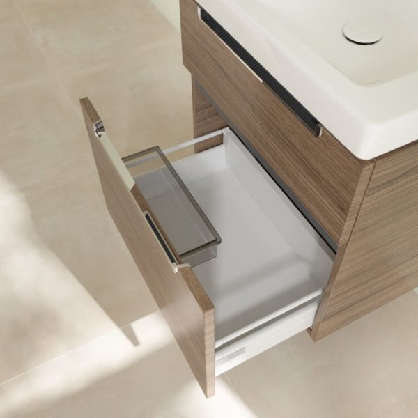 Villeroy and Boch Subway 2.0 Arizona Oak 600mm Wall Hung 2 Drawer Vanity Unit - Image 2