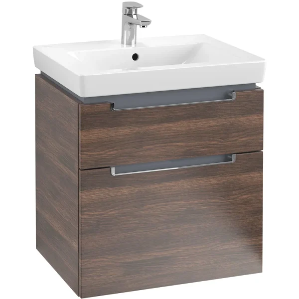 Villeroy and Boch Subway 2.0 Arizona Oak 600mm Wall Hung 2 Drawer Vanity Unit