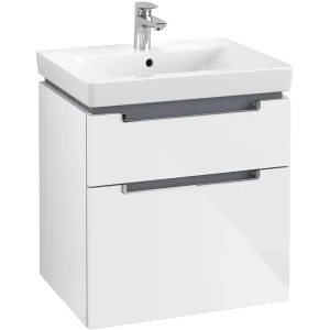 Villeroy and Boch Subway 2.0 Glossy White 600mm Wall Hung 2 Drawer Vanity Unit