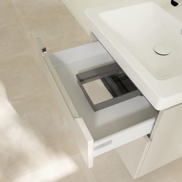 Villeroy and Boch Subway 2.0 Soft Grey 600mm Wall Hung 2 Drawer Vanity Unit - Image 5