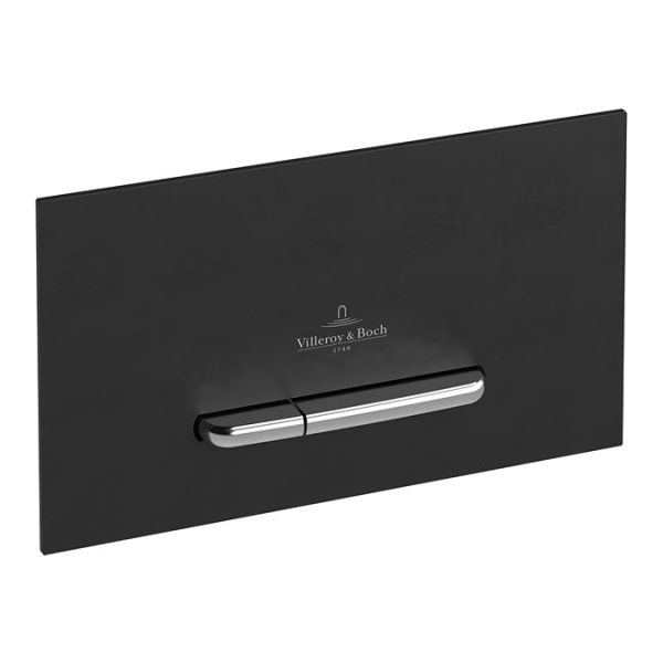 Villeroy & Boch Viconnect Toilet Frame with Black Flush Plate + Subway 2.0 Matt Black Rimless Toilet - Image 2