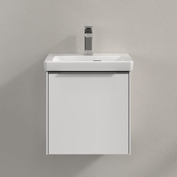 Villeroy and Boch Subway 3.0 Brilliant White 450mm Wall Hung 1 Door Vanity Unit - Image 4