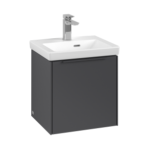 Villeroy and Boch Subway 3.0 Graphite 450mm Wall Hung 1 Door Vanity Unit