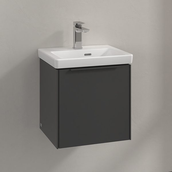 Villeroy and Boch Subway 3.0 Graphite 450mm Wall Hung 1 Door Vanity Unit - Image 3