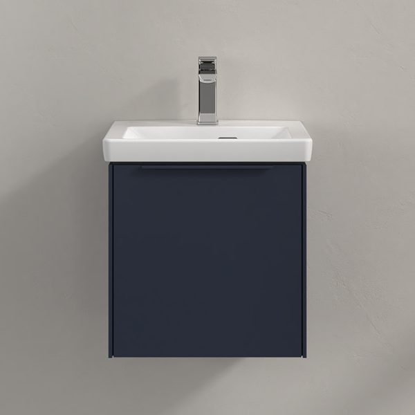 Villeroy and Boch Subway 3.0 Marine Blue 450mm Wall Hung 1 Door Vanity Unit - Image 4