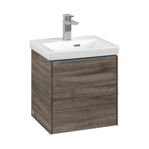 Villeroy and Boch Subway 3.0 Stone Oak 450mm Wall Hung 1 Door Vanity Unit