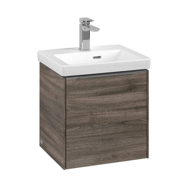 Villeroy and Boch Subway 3.0 Stone Oak 450mm Wall Hung 1 Door Vanity Unit