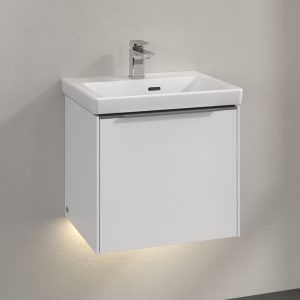Villeroy and Boch Subway 3.0 Brilliant White 500mm Wall Hung 1 Drawer Vanity Unit with LED Lighting