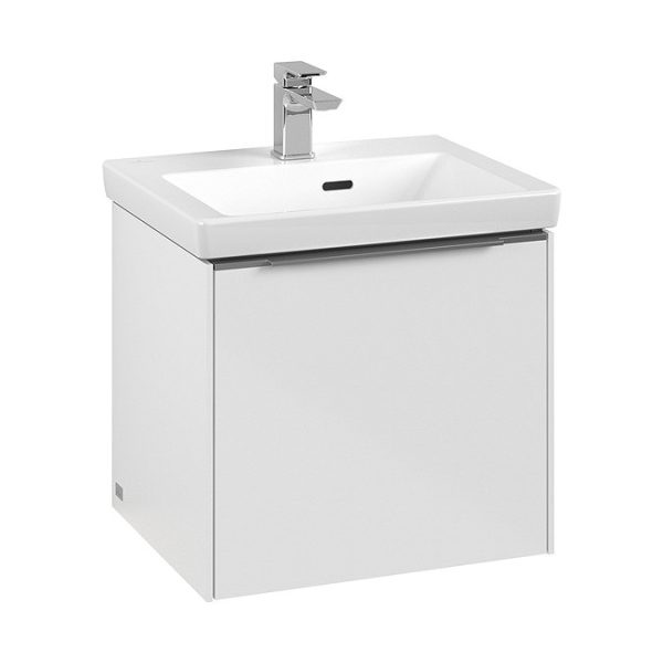 Villeroy and Boch Subway 3.0 Brilliant White 500mm Wall Hung 1 Drawer Vanity Unit with LED Lighting - Image 3