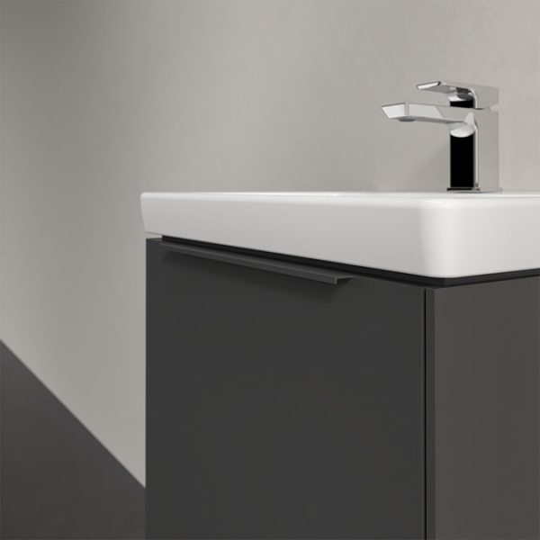 Villeroy and Boch Subway 3.0 Graphite 500mm Wall Hung 1 Drawer Vanity Unit with LED Lighting - Image 2