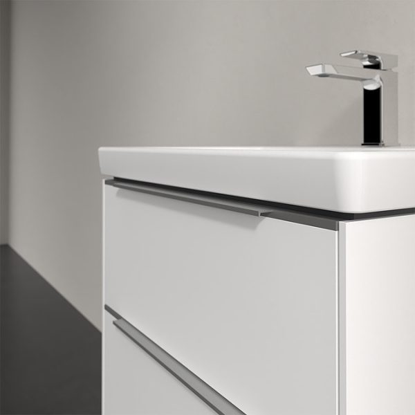 Villeroy and Boch Subway 3.0 Brilliant White 600mm Wall Hung 2 Drawer Vanity Unit with LED Lighting - Image 2