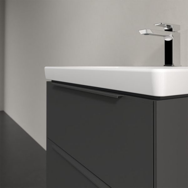 Villeroy and Boch Subway 3.0 Graphite 600mm Wall Hung 2 Drawer Vanity Unit with LED Lighting - Image 2