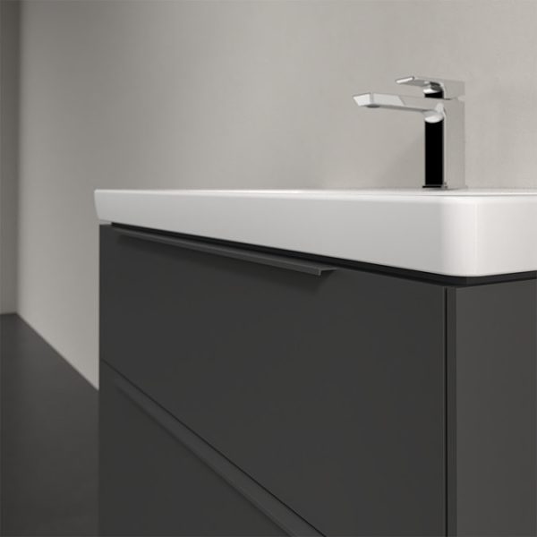 Villeroy and Boch Subway 3.0 Graphite 800mm Wall Hung 2 Drawer Vanity Unit with LED Lighting - Image 2