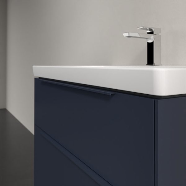Villeroy and Boch Subway 3.0 Marine Blue 800mm Wall Hung 2 Drawer Vanity Unit with LED Lighting - Image 2