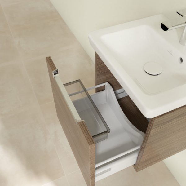 Villeroy and Boch Subway 2.0 Arizona Oak 450mm Wall Hung 1 Drawer Vanity Unit - Image 2