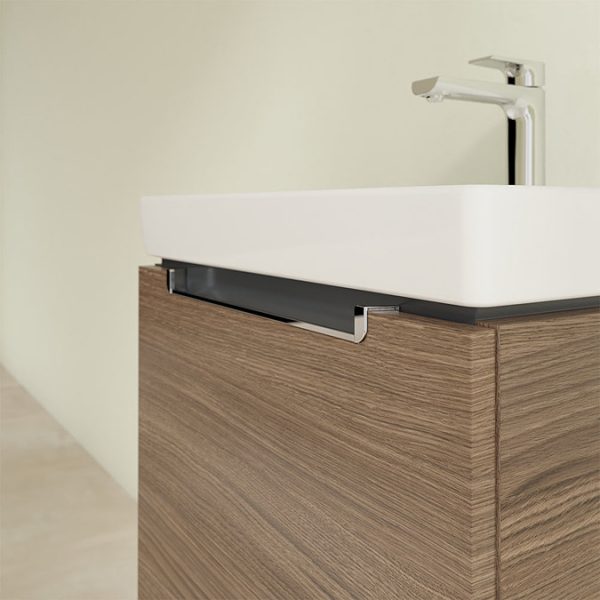 Villeroy and Boch Subway 2.0 Arizona Oak 550mm Wall Hung 1 Drawer Vanity Unit - Image 4