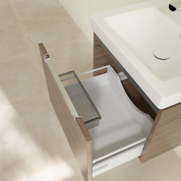 Villeroy and Boch Subway 2.0 Arizona Oak 550mm Wall Hung 1 Drawer Vanity Unit - Image 2