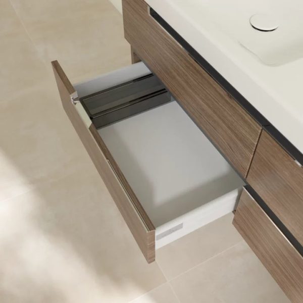 Villeroy and Boch Subway 2.0 Arizona Oak 1300mm Wall Hung Double Basin Vanity Unit - Image 2