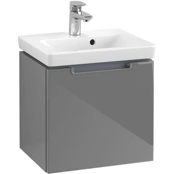 Villeroy and Boch Subway 2.0 Glossy Grey 450mm Wall Hung 1 Drawer Vanity Unit