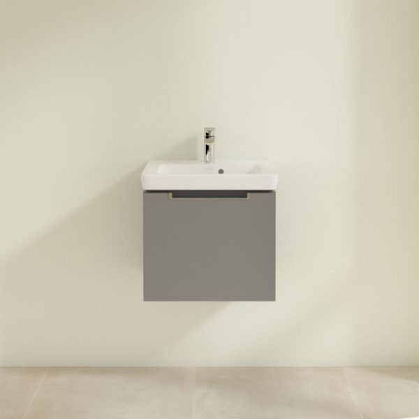 Villeroy and Boch Subway 2.0 Glossy Grey 500mm Wall Hung 1 Drawer Vanity Unit - Image 4
