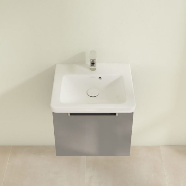 Villeroy and Boch Subway 2.0 Glossy Grey 500mm Wall Hung 1 Drawer Vanity Unit - Image 5