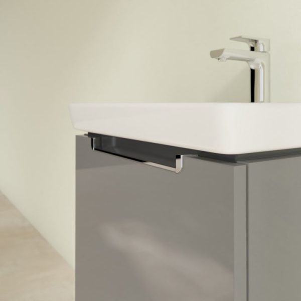Villeroy and Boch Subway 2.0 Glossy Grey 500mm Wall Hung 1 Drawer Vanity Unit - Image 6