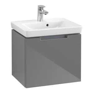 Villeroy and Boch Subway 2.0 Glossy Grey 500mm Wall Hung 1 Drawer Vanity Unit
