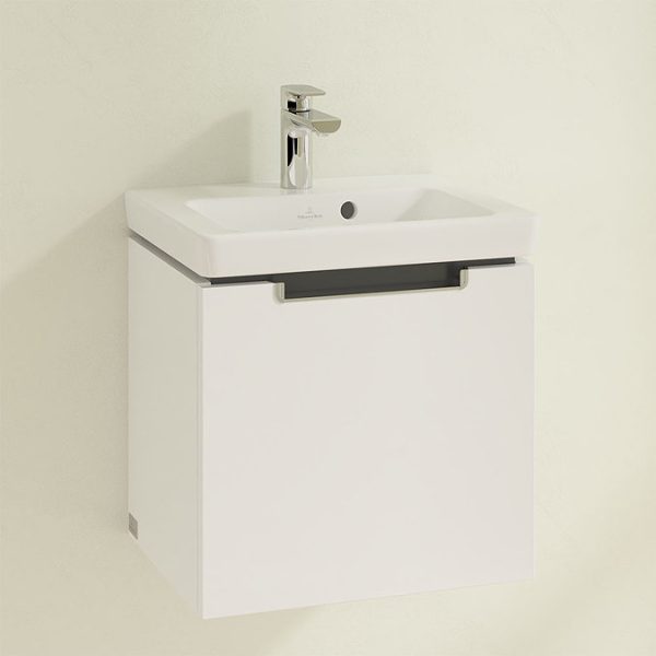 Villeroy and Boch Subway 2.0 Glossy White 450mm Wall Hung 1 Drawer Vanity Unit - Image 3