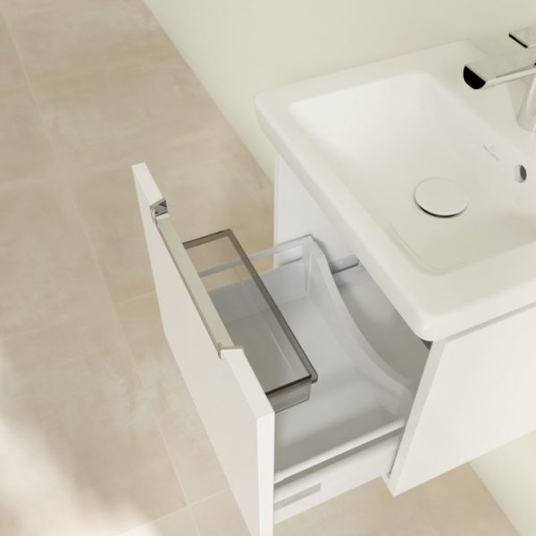 Villeroy and Boch Subway 2.0 Glossy White 450mm Wall Hung 1 Drawer Vanity Unit - Image 2