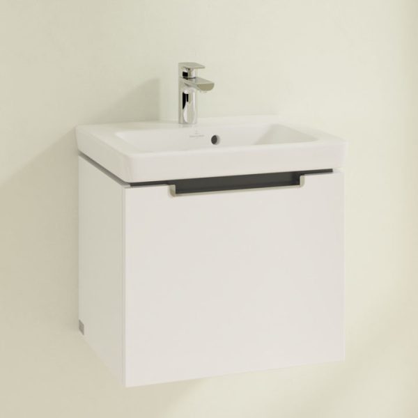 Villeroy and Boch Subway 2.0 Glossy White 500mm Wall Hung 1 Drawer Vanity Unit - Image 3