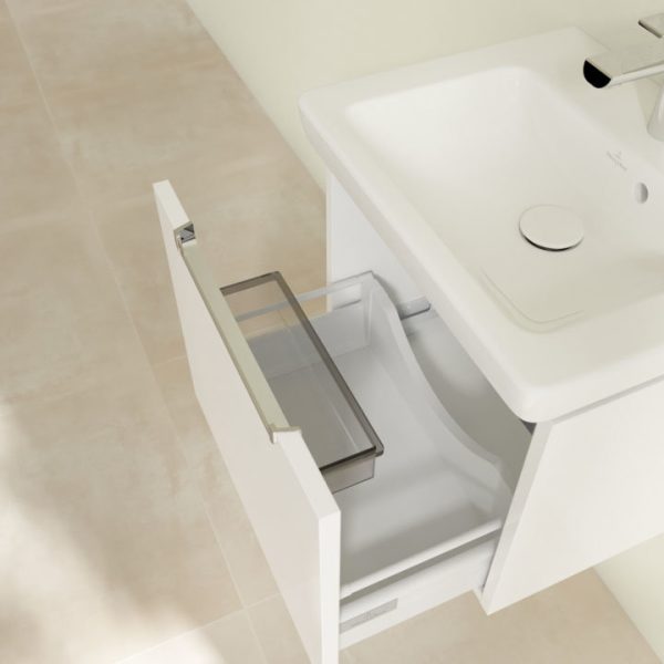 Villeroy and Boch Subway 2.0 Glossy White 500mm Wall Hung 1 Drawer Vanity Unit - Image 2