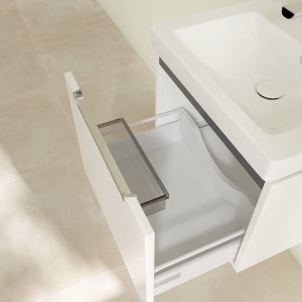 Villeroy and Boch Subway 2.0 Glossy White 550mm Wall Hung 1 Drawer Vanity Unit - Image 2