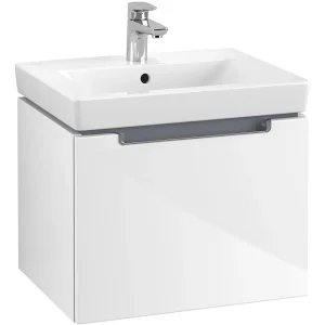 Villeroy and Boch Subway 2.0 Glossy White 550mm Wall Hung 1 Drawer Vanity Unit
