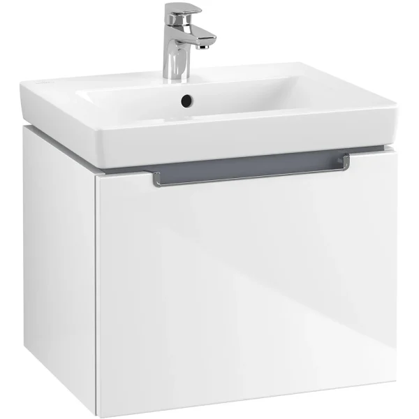 Villeroy and Boch Subway 2.0 Glossy White 550mm Wall Hung 1 Drawer Vanity Unit