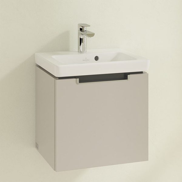 Villeroy and Boch Subway 2.0 Soft Grey 450mm Wall Hung 1 Drawer Vanity Unit - Image 3