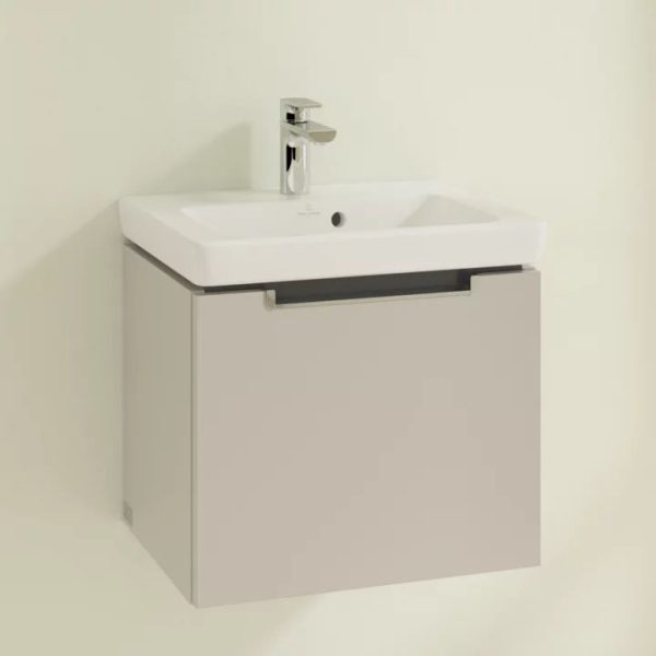 Villeroy and Boch Subway 2.0 Soft Grey 500mm Wall Hung 1 Drawer Vanity Unit - Image 3