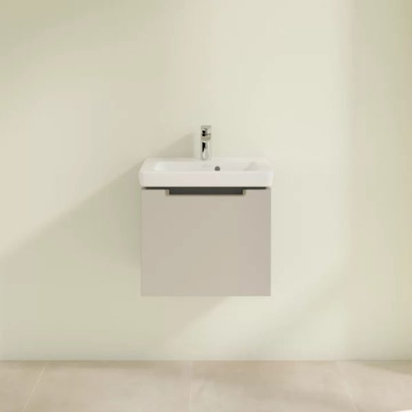 Villeroy and Boch Subway 2.0 Soft Grey 500mm Wall Hung 1 Drawer Vanity Unit - Image 4
