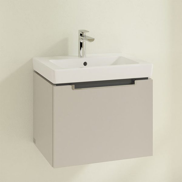 Villeroy and Boch Subway 2.0 Soft Grey 550mm Wall Hung 1 Drawer Vanity Unit - Image 3
