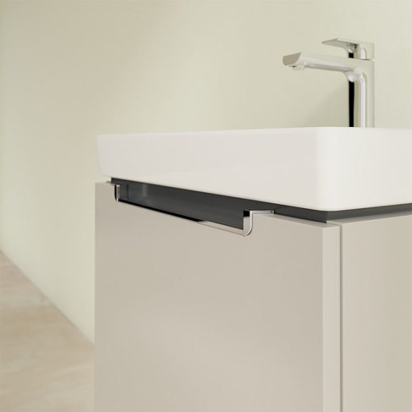 Villeroy and Boch Subway 2.0 Soft Grey 550mm Wall Hung 1 Drawer Vanity Unit - Image 4