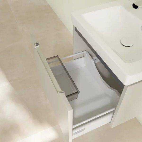 Villeroy and Boch Subway 2.0 Soft Grey 550mm Wall Hung 1 Drawer Vanity Unit - Image 2