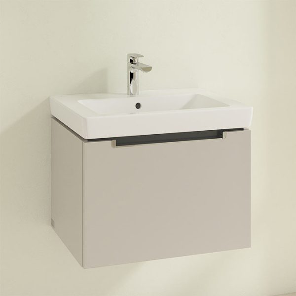 Villeroy and Boch Subway 2.0 Soft Grey 600mm Wall Hung 1 Drawer Vanity Unit - Image 3