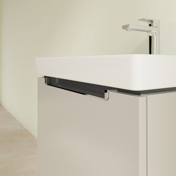 Villeroy and Boch Subway 2.0 Soft Grey 600mm Wall Hung 1 Drawer Vanity Unit - Image 4