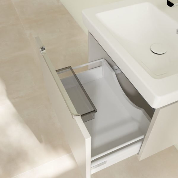 Villeroy and Boch Subway 2.0 Soft Grey 600mm Wall Hung 1 Drawer Vanity Unit - Image 2