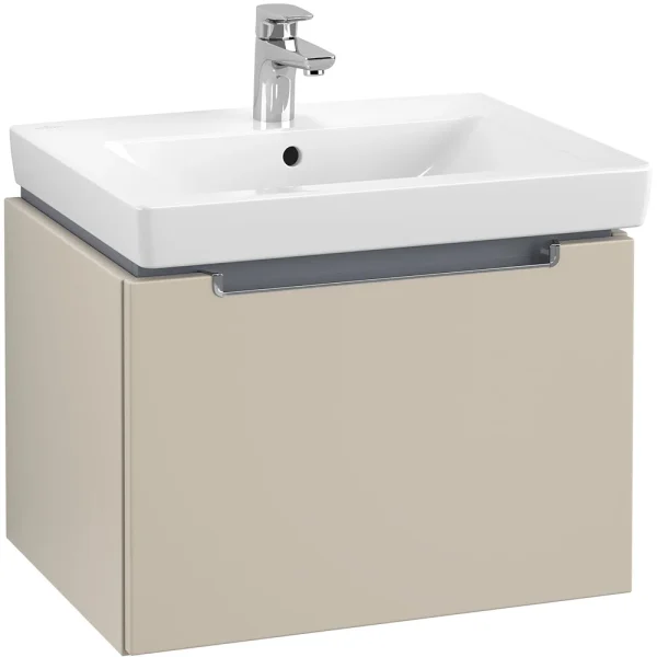 Villeroy and Boch Subway 2.0 Soft Grey 600mm Wall Hung 1 Drawer Vanity Unit