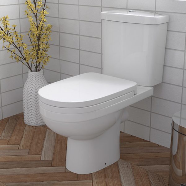 Sofia Modern Close Coupled Rimless Toilet + Soft Close Seat - Image 2