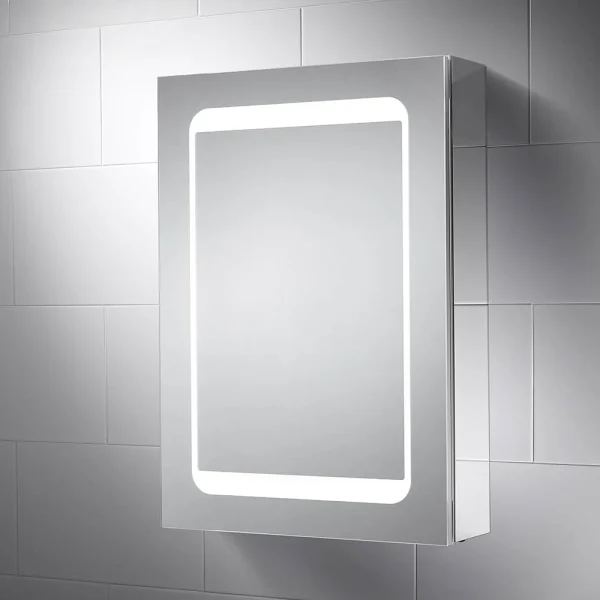 Sensio Belle Dual Lit LED Mirror Cabinet with Demister Pad & Shaving Socket