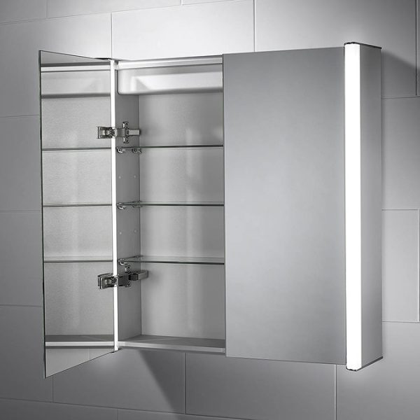 Sensio Aspen Diffused Double LED Mirror Cabinet with Shaving Socket - Image 2